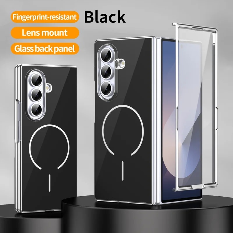 Tech Accessories Wholesale - Glas-Magnetische Faltbare Handyhülle für Samsung Galaxy