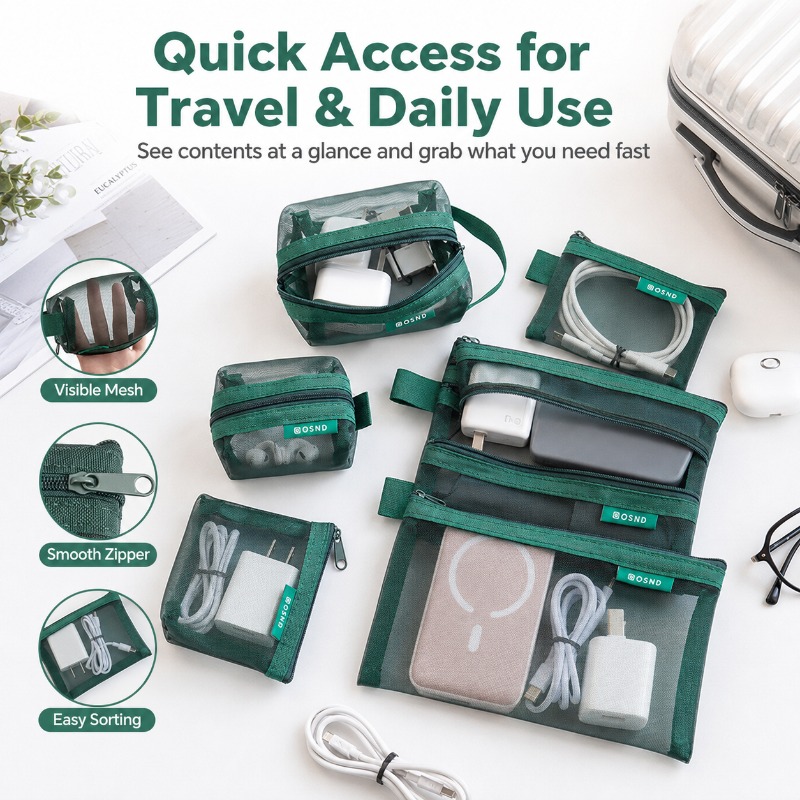 6-teiliges Set Tragbare Netz-T – Tech Woven Accessories Bewertung und Preis